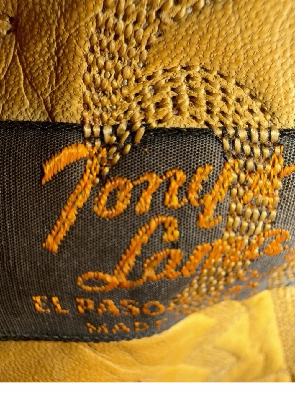 Tony Lama Tan Embroidered Western Cowboy Boots